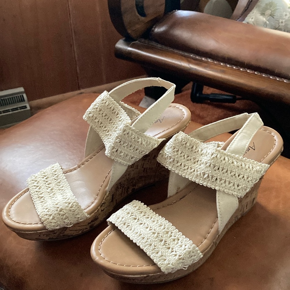Size 81/2 wedges off white color